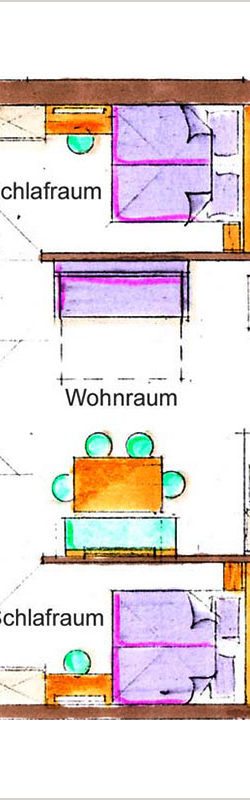 Grundriss Ferienwohnung 4 – 6 Personen – Ferienwohnungen Alpenfex
